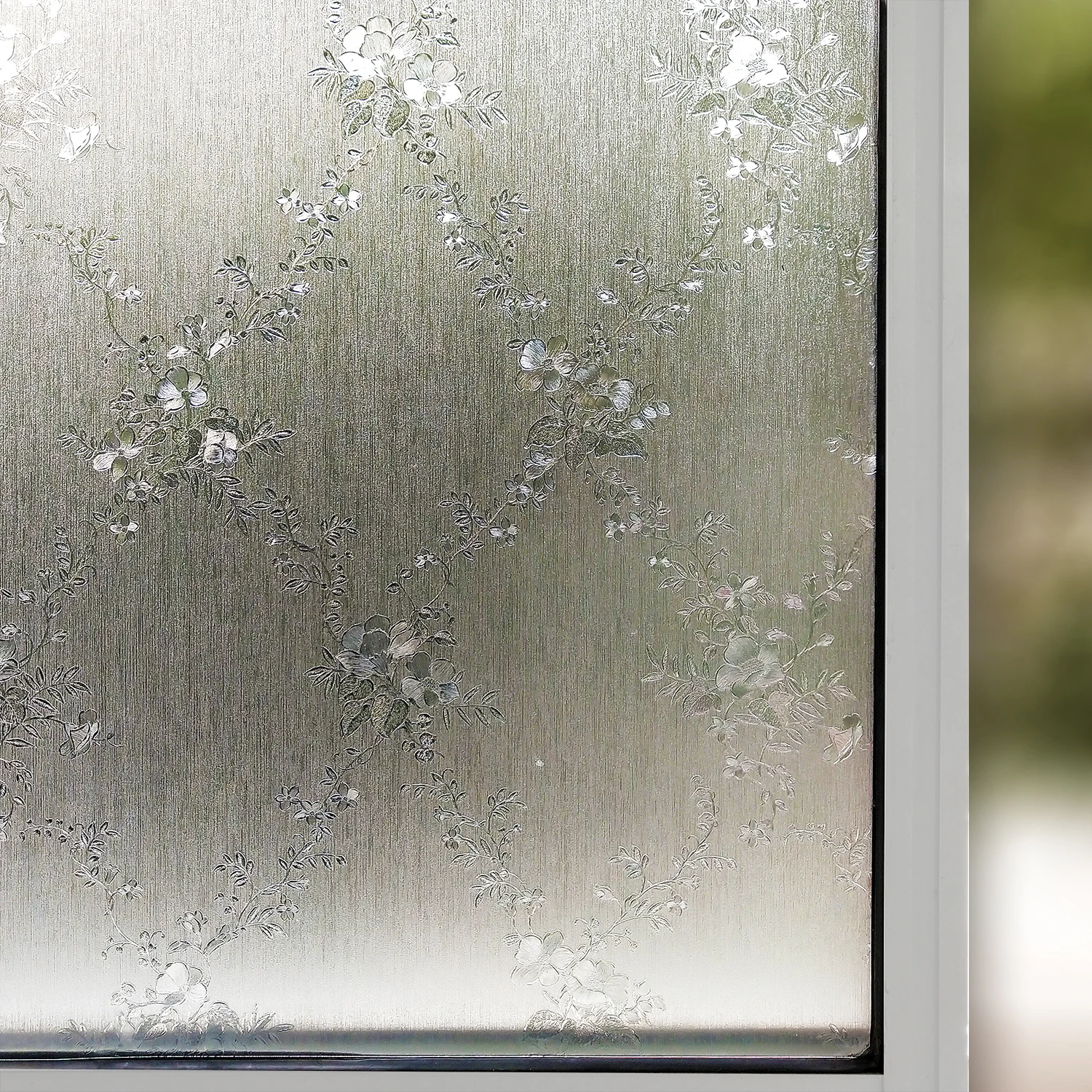 

Multi width Privacy Window Glass Film No-Glue 3D Static Reusable Embossed Window Glass Cover Stickers Flower length 1/2/3/5 m