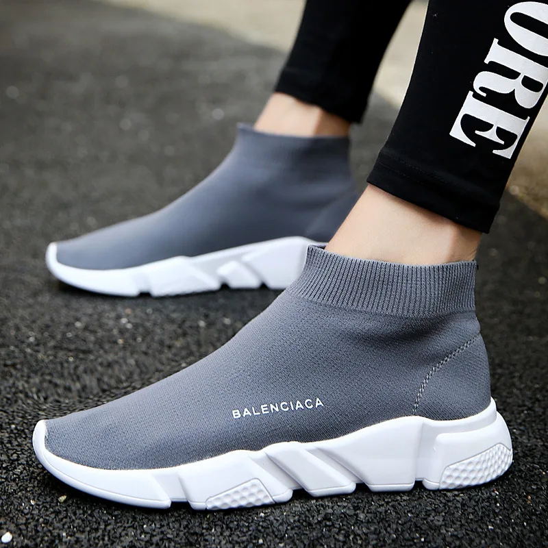 

Autumn summer Men high top stretch sneakers Unisex Casual trainers Shoes Ladies Socks Boots Outdoor Sneakers Walking Shoes
