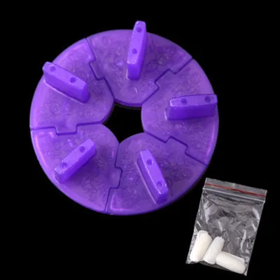 1 шт. пластиковая подставка для дизайна ногтей, подставка для начинающих упражнений, подставка для рисования, держатель для маникюра, инструменты для красоты - Цвет: Purple