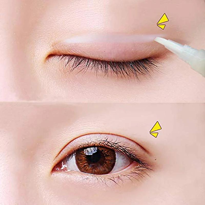 Двойное веко и одинарное. Наклейки для нависшего века. Макияж для глаз без двойного века. Клей для века. Наклейки на веко для нависшего века.