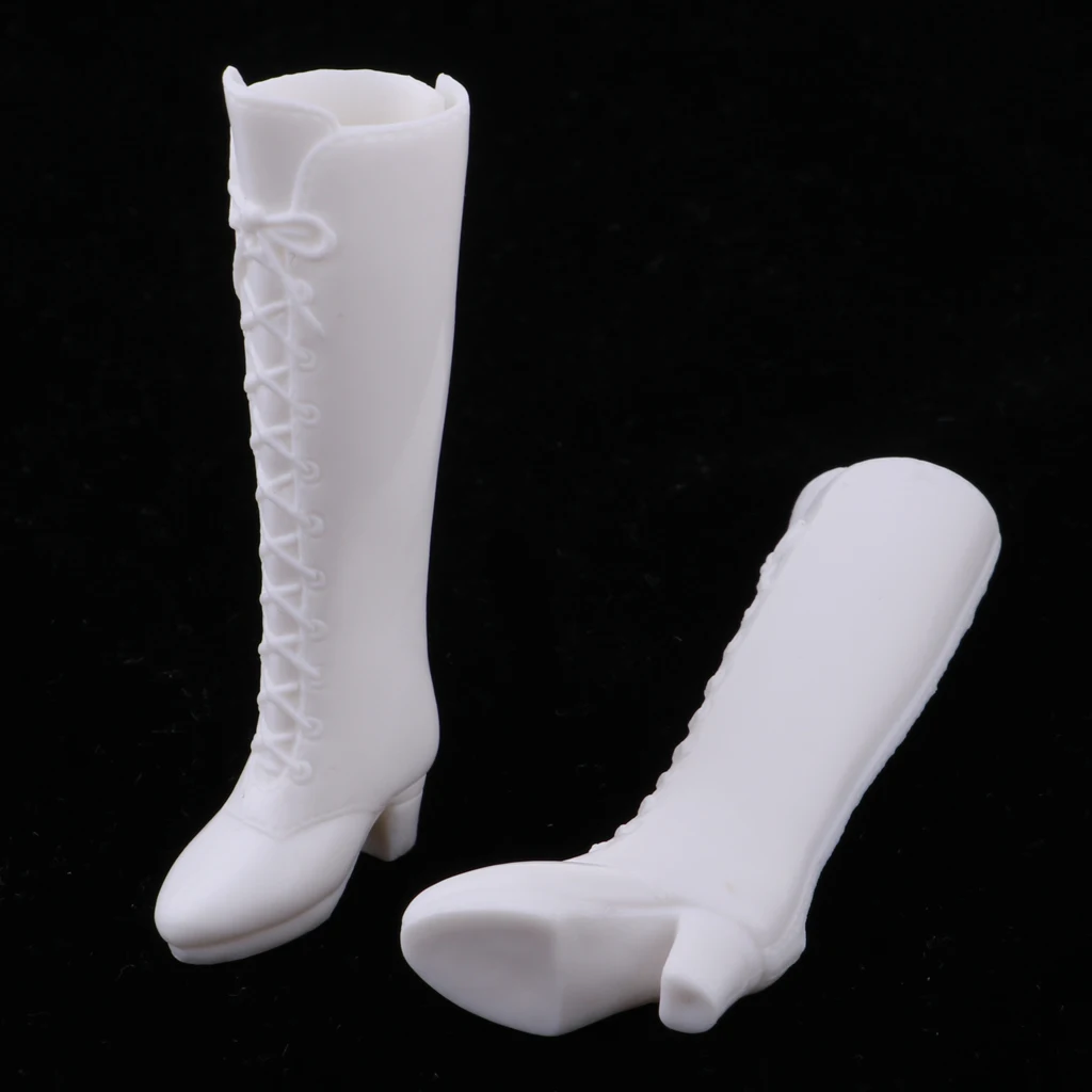 Fashion Plastic Boots Rainshoes Shoes for 12inch Girl Doll for DOD Dollfie 1/6 BJD Doll Outfit White Dolls Accessory