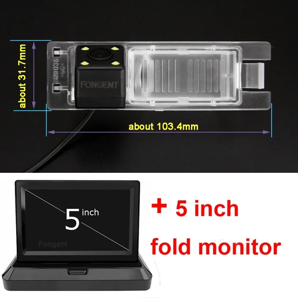 Для Buick Opel Astra H J Corsa Meriva Vectra Zafira Insignia FIAT Grande Regal Автомобильная CCD камера заднего вида беспроводной монитор - Название цвета: with monitor 5