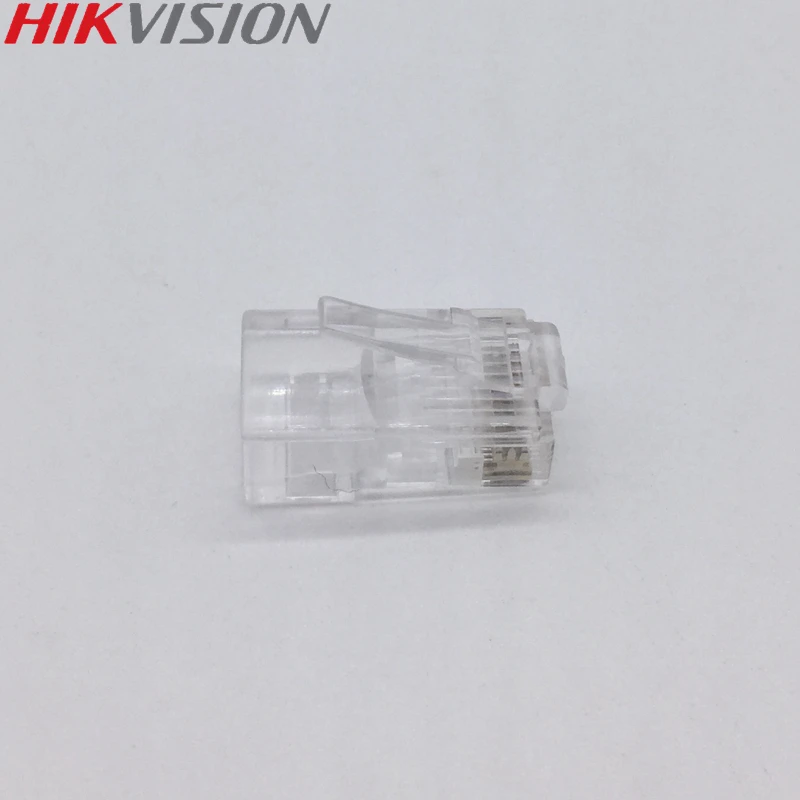 HIKVISION оригинальный UTP CAT5e RJ45 разъем DS-1M01 Кристалл 100 шт./кор. для ip-камер сети RJ45 оптовая продажа