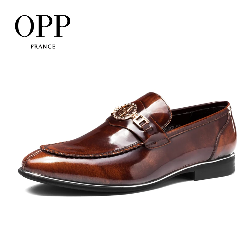 OPP Dderby мужские Лакированные Туфли Новый Стиль Моды Классические Низкие Туфли