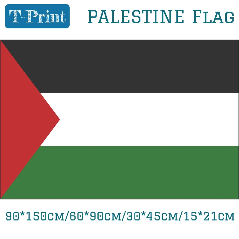 

Free shipping Palestine National Flag 90*150cm/60*90cm/15*21cm/30*45cm Car Flag 3x5ft Polyester Printing Banners