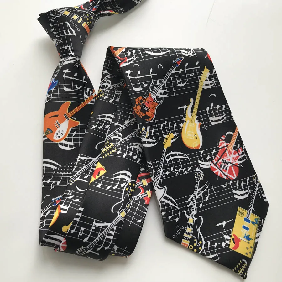 Дизайнерский галстук музыкальный модный мужской галстук с принтом для концерта - Цвет: As Picture