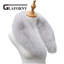Glaforny зимний женский воротник из натурального Лисьего меха аксессуары меховой воротник мягкий меховой шарф для шеи