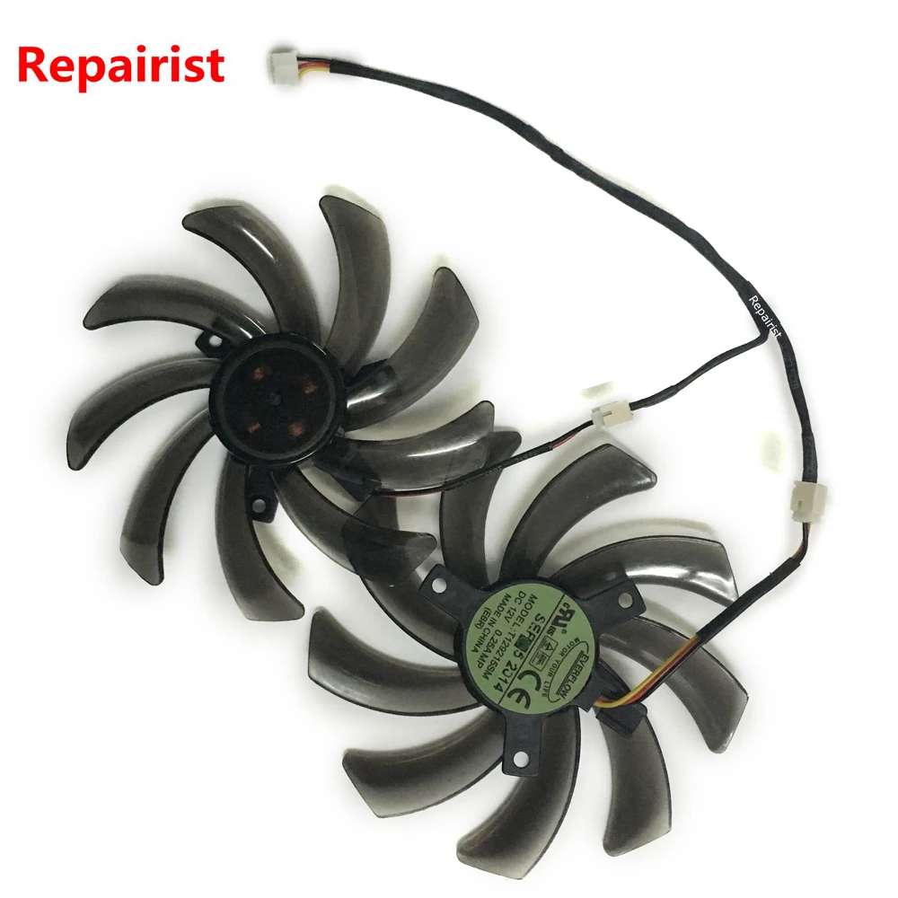 

2pcs R7 370 HD7850 GPU Cooler Graphics Card Fan For GIGABYTE GV-R785WF2-2GD GV-R737WF2OC-4GD GV-R785OC-2GD Cooling