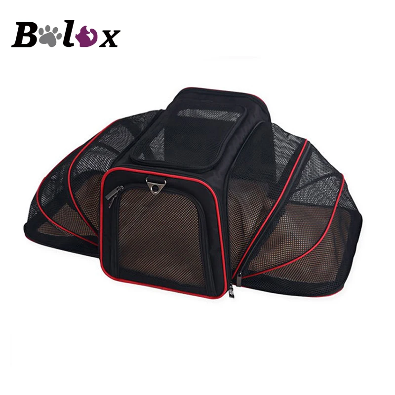 Dog Handbag Portable Expandable Pet Carrier Large Capacity Outdoor Breathable Shoulder Bag for Dog Travel Cage Puppy Carrier Bag