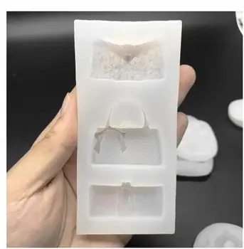 

2017 Bag Liquid silicone pendant necklace mold DIY resin jewelry Matte surface mold resin molds for jewelry