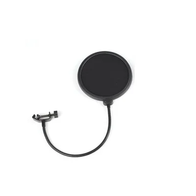 

100 pcs New Microphone Pop Filter Double Mesh Screen Windscreen Studio Equipment With Flexible Gooseneck Holder