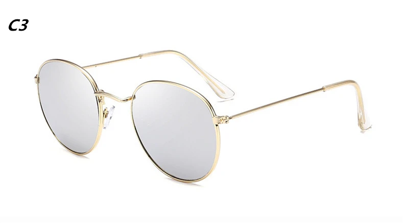 ZXWLYXGX винтажные Круглые Солнцезащитные очки женские брендовые дизайнерские стимпанк Маленькие Мужские Винтажные Солнцезащитные очки женские UV400 oculos de sol - Цвет линз: C3