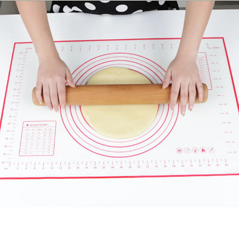 Складной антипригарный силиконовый коврик для выпечки 40*60 см, коврик для замеса теста, лоток для выпечки, внутренний вкладыш, Скалка, кухонные инструменты для приготовления пищи