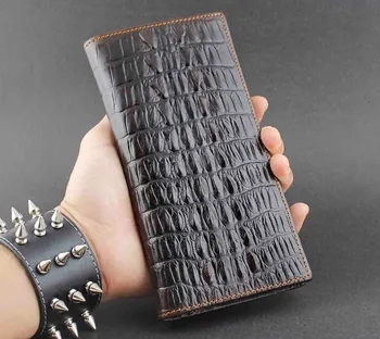

Men's Vintage Crocodile style Biker Leather Card Money Case Holder Wallet Purse