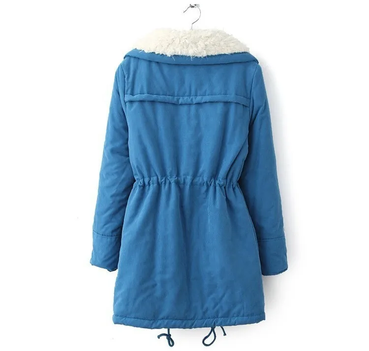 New Fashion Women Turn Down Collar Thicken Warm Lady Slim Winter Jacket And Coats Plus Size Coat Female Lamb's Wool Jacket JT350 (6)