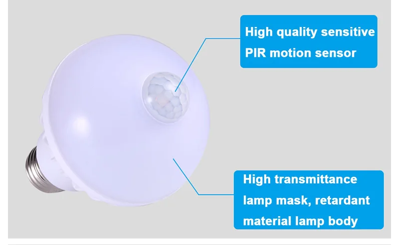 Звук движения PIR Сенсор Ночная лампа свет лампы светодиодная смарт-лампочка 220 V E27 инфракрасный тела ночник для дома Лестницы прихожей