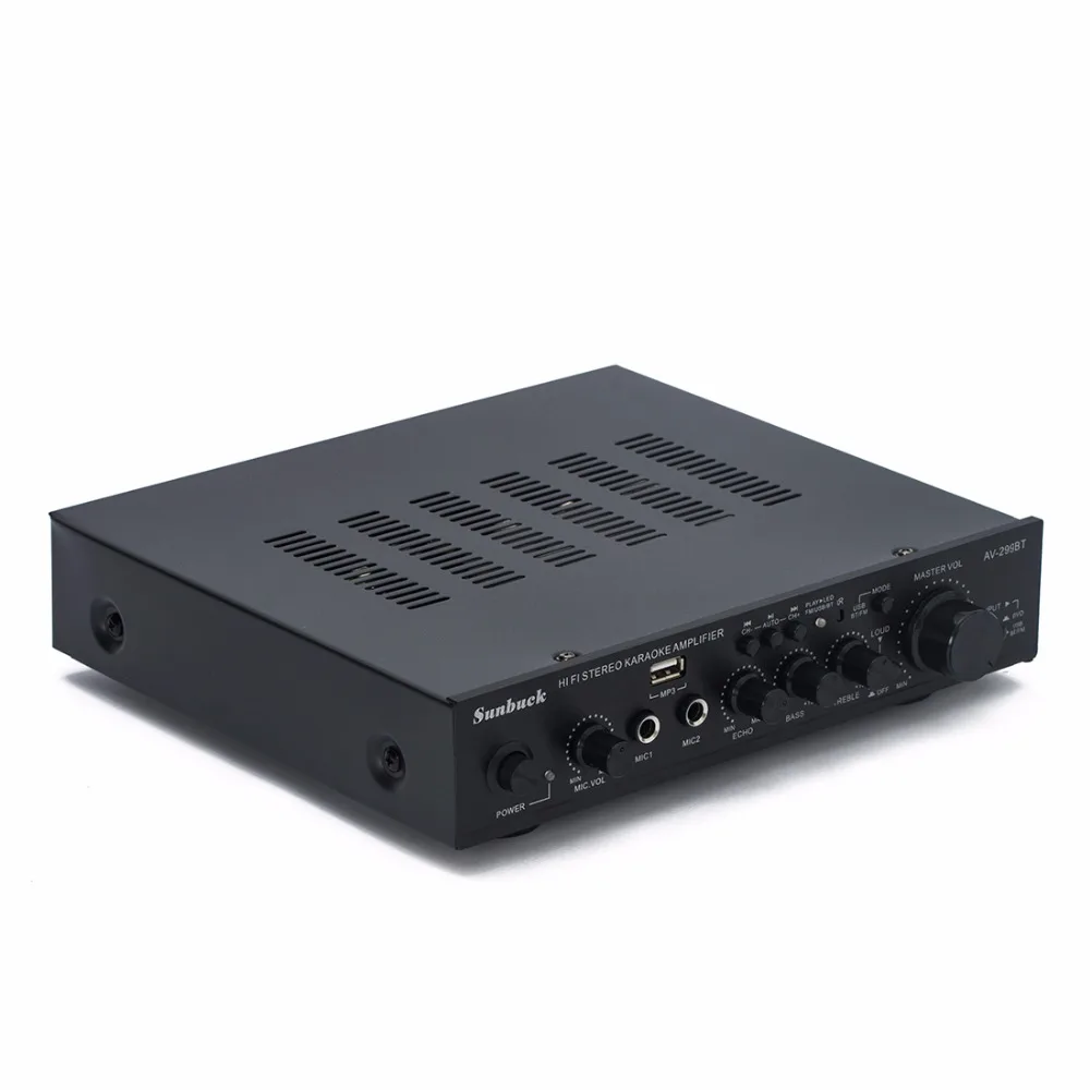220 В 2,1 канал 200 Вт Высокая мощность Bluetooth USB SD FM пульт Дистанционного Управления караоке HIFI аудио усилитель