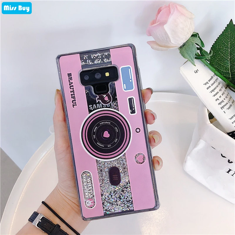 Ретро Камера чехол для samsung Galaxy Note 9 8 S9 плюс S8 S7 край A6 A8 2018 A3 A5 A7 2017 J3 J5 J7 Pro 2016 Жидкий