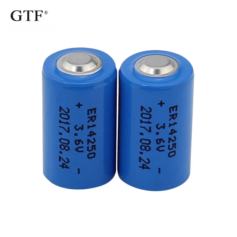 

2PCS GTF 1/2 AA er 14250 battery 3.6v 1200MAH ER14250 lithium batteries replace for LS14250 primary battery for camera