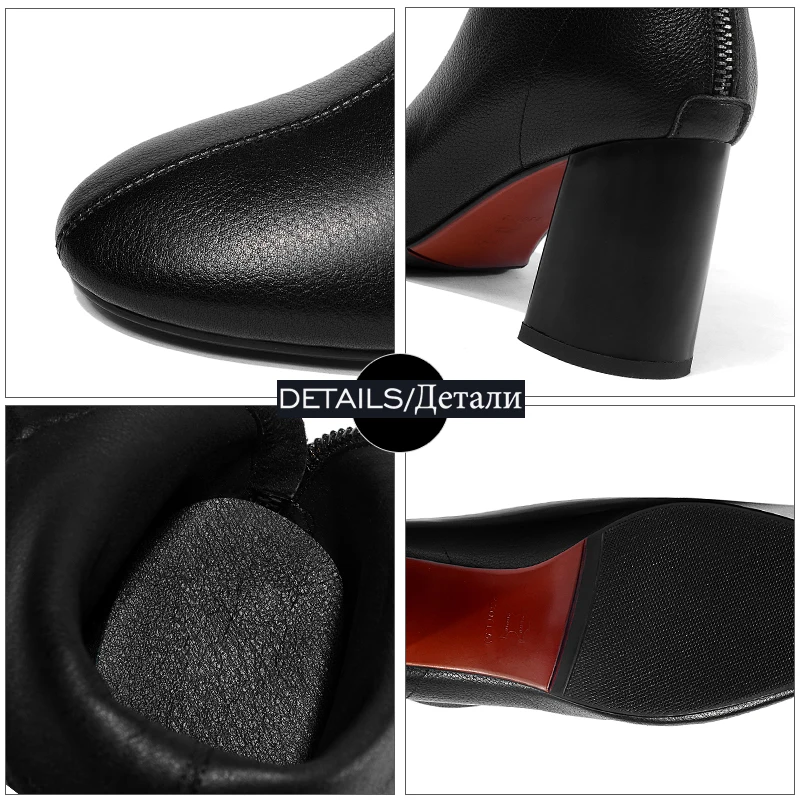 stivale quadrata caramello in nero pelle vera alto donna Wetkiss primavera 2019 stivaletti donna scarpe punta tacco Zip colore nuovo donna nero 7fFwqgY