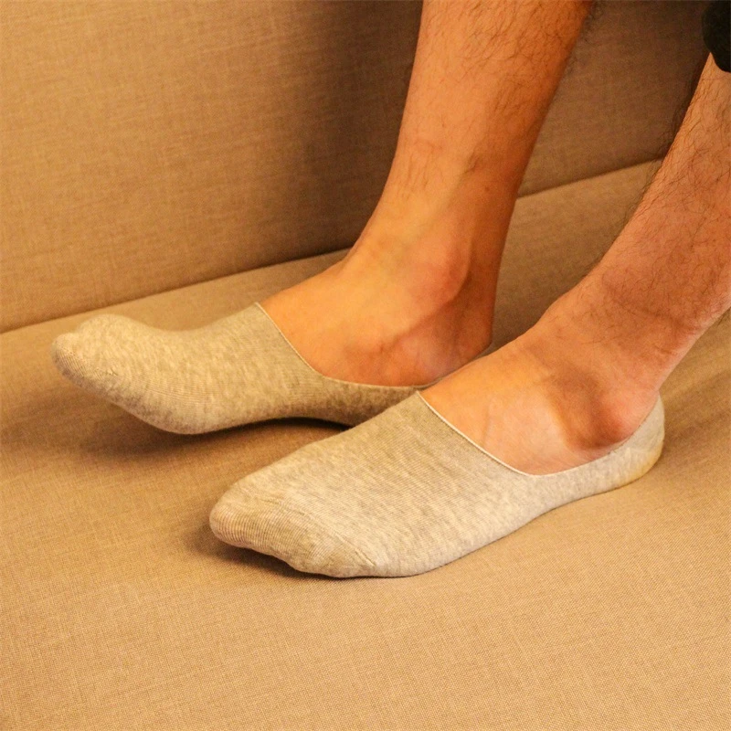

1 Pair Unisex Low Cut Ankle Socks Men Women Wild Casual Soft Cotton Socks Loafer Boat 5 Colors Non-Slip No Show Invisible Socks