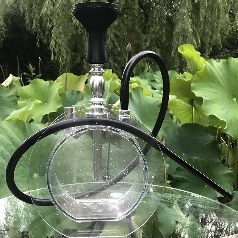 Акриловый круглый Водопровод набор кальян с трубой кальян Sheesha Chicha силиконовый шланг чаша металлические щипцы аксессуары вечерние подарок