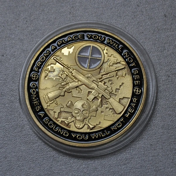 

Sniper "You Can Run, But You Will Only Die Tired" Challenge Coin American Force Challenge Coin 5pcs Free Ship