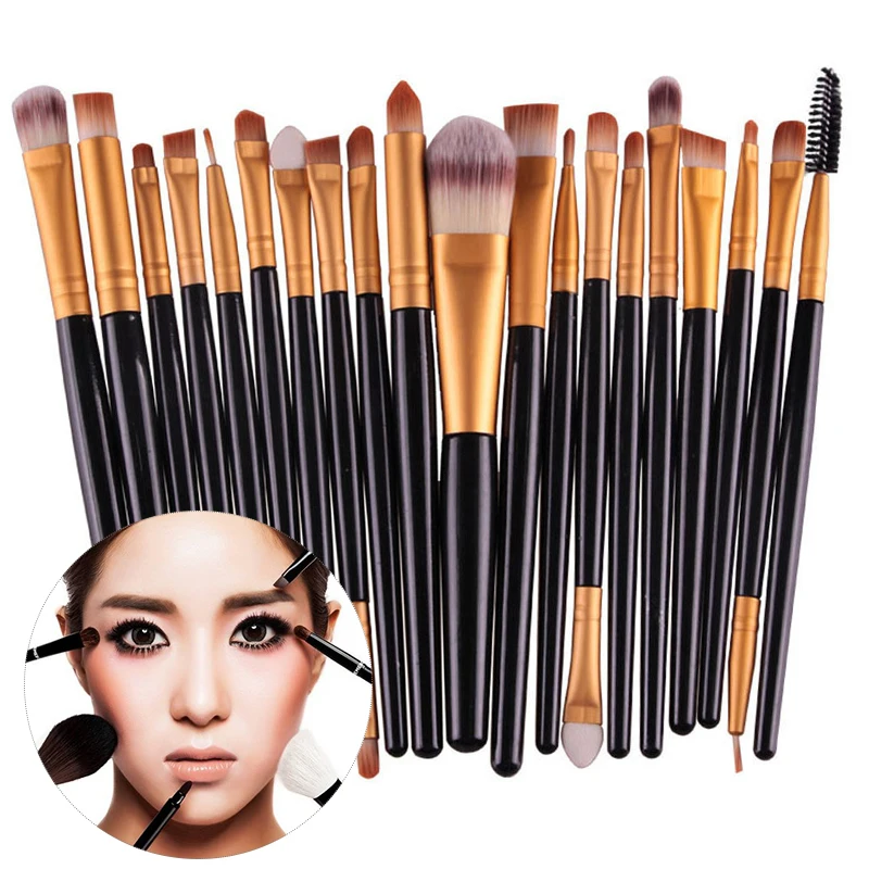 20Pcs Makeup Brushes Eye Shadow Brush Makeup Tools Foundation Eyeliner