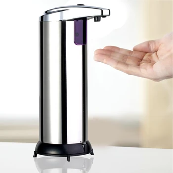 

1pc 250ml Automatic Soap Dispenser Activated Liquid Soap Dispensers Sensor Sanitizer Touch-free for Kitchen Bathroom School