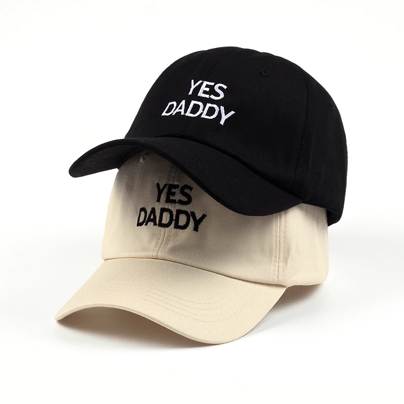 Высокое качество Yes Daddy Регулируемый Гольф хлопок Кепка папа шляпа черный бежевый бейсболка мужские и женские хип-хоп колпаки, шляпы