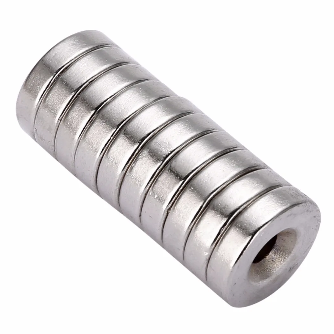 10pcs 5mm hole Round Neodymium Permanent Ring Grade N52 20x5mm