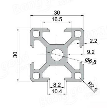 Machifit 400mm Length 3030 T-Slot Aluminum Profiles Extrusion Frame For CNC 