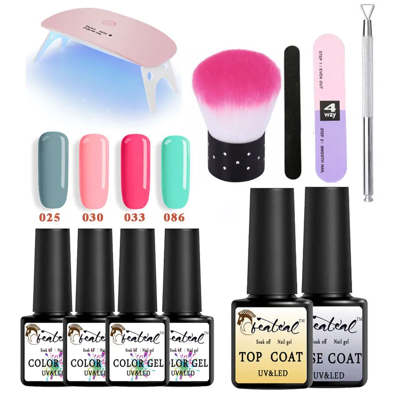 

11Pcs/Set Nail Art Gel Varnish Set 8ML Pure Color 40 Colors UV Gel Nail Polish Long-lasting Soak off Varnish Gel Manicure Set
