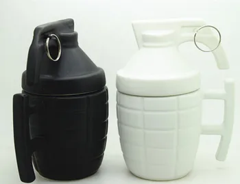 

Creative Grenade Coffee Mugs Practical Water cup with Lid Funny Gifts Granada creativa taza de cafe Halloween Christmas Gift