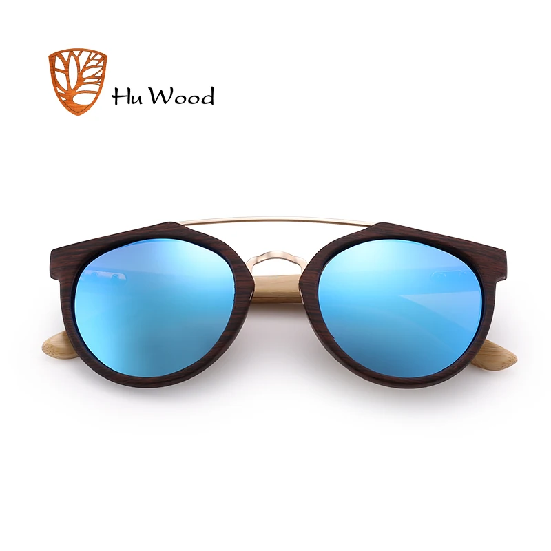 Мужские и женские солнцезащитные очки HU WOOD брендовые в оправе из натурального