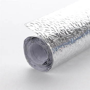 Waterproof Stickers Aluminum Foil Stove Cabinet Oil Proof Wall Stickers Self Adhesive Wallpapers Kitchen Oil Proof