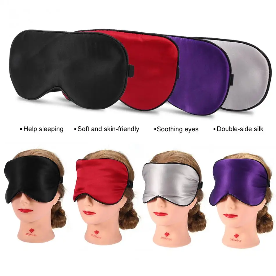 Natural Silk Sleeping Eye Mask Breathable Nap Sleeping Cover Eye Shade