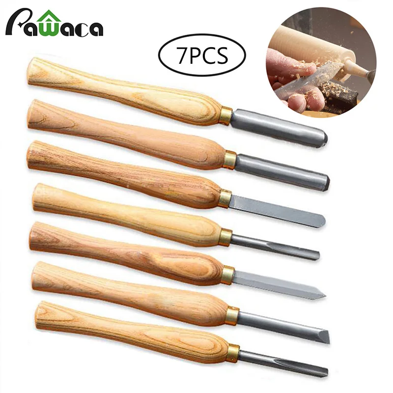 

7 PCS / Set Small DIY Woodworking Knife High-speed Steel Woodworking Turning Tools Carving Knife Wood Chisels Tools