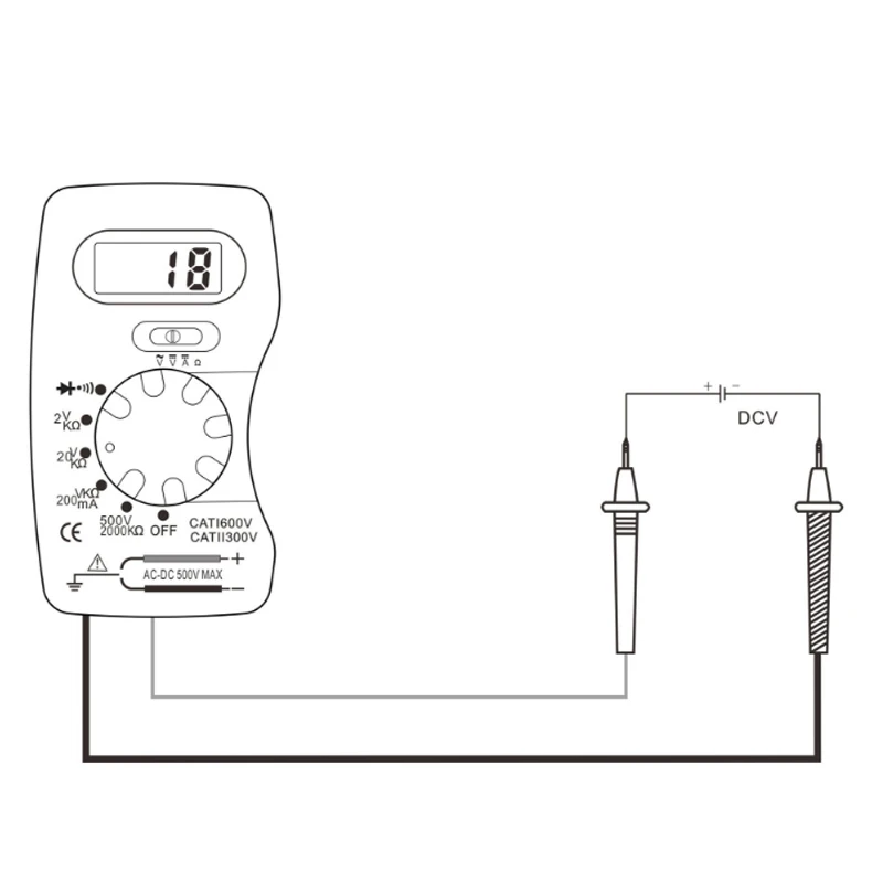 DT83B Pocket Digital Multimeter Ammeter Voltmeter DC/AC Ohm Voltage Multi Current Meters Tester Electrical