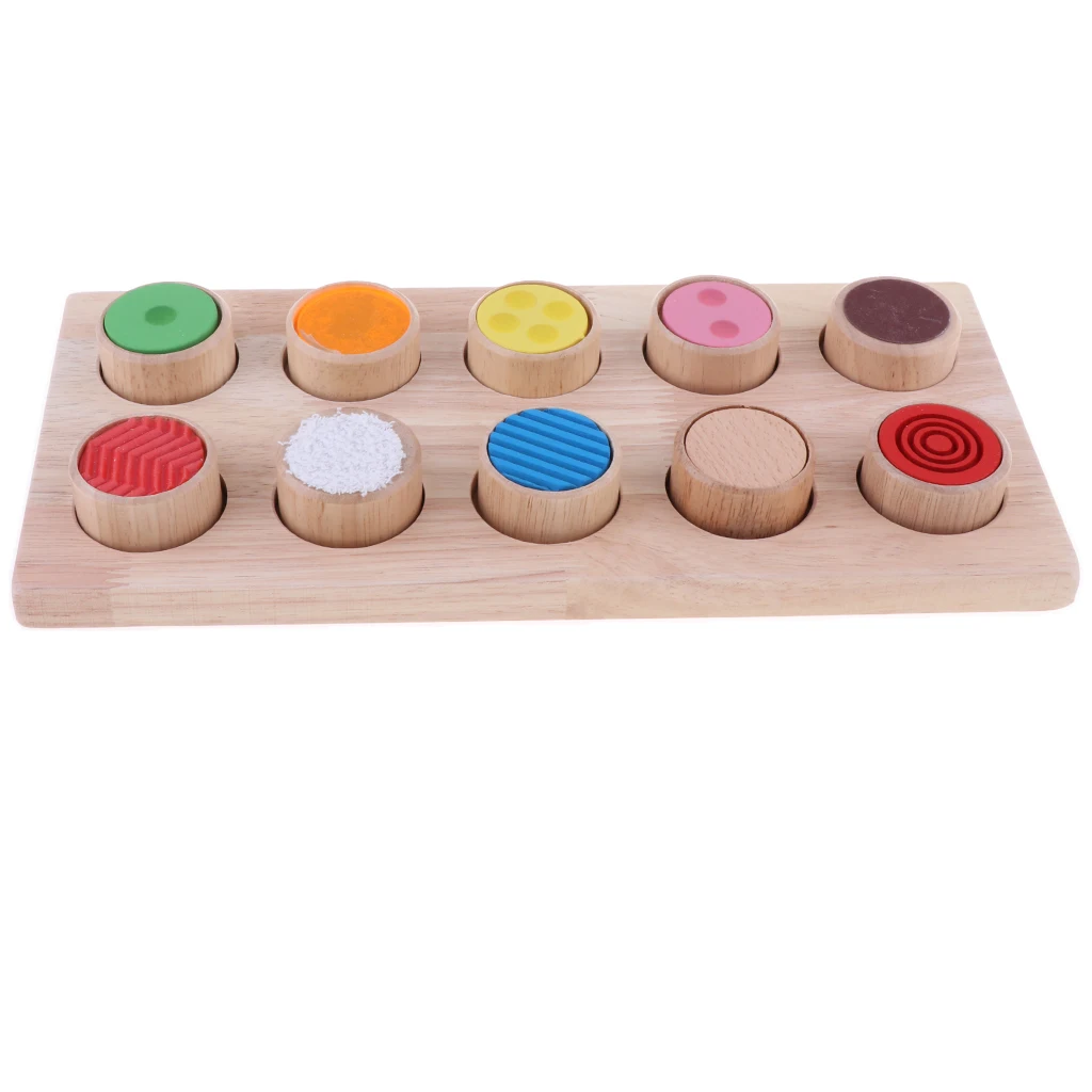 Wooden Touch and Match Board Sensory Memory Game Montessori Educational Toy