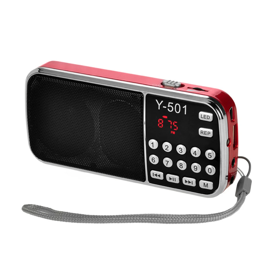 

LCD Digital Auto Mini FM Radio Speaker USB Micro TF Card Mp3 Music Player