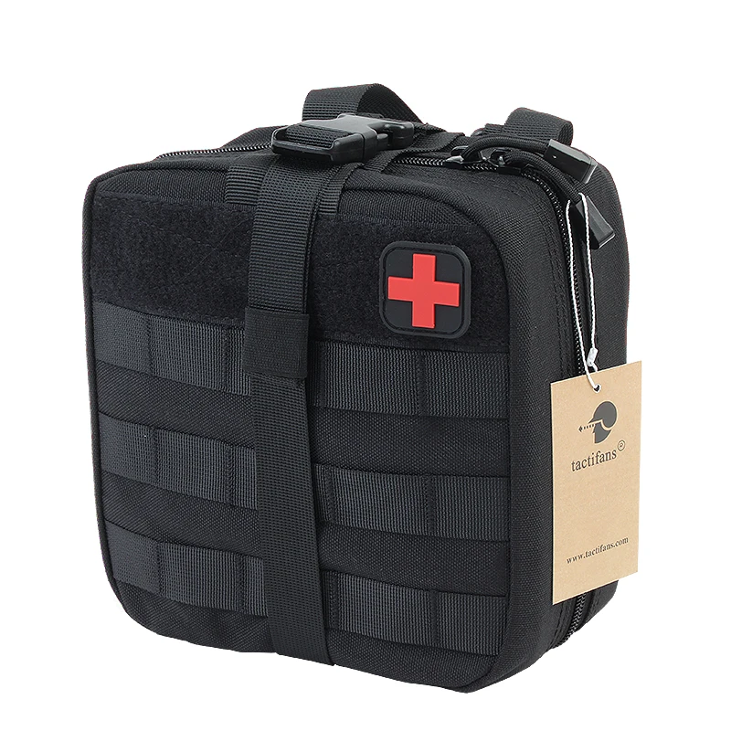 Krisvie Tactical EMT Pouch 1000D Nylon Detachable Molle First Aid Bag for Red 