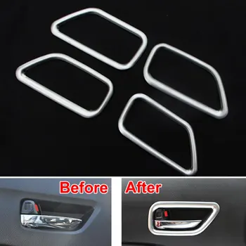 

4Pcs/Set ABS Chrome Car Inner Interior Car Trunk Door Handle Bowl Cover Trim Decorative Frame Cover Fits For Suzuki Vitara 2016