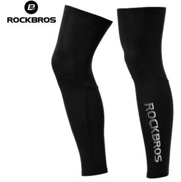 

ROCKBROS Anti UV400 Cycling Leg Warmers Compression Knee Pad Protector Leg Sleeves Outdoor Sports Safety Soccer Running Leggings