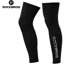 ROCKBROS Anti UV400 Cycling Leg Warmers Compression Knee Pad Protector Leg Sleeves Outdoor Sports Safety Soccer Running Leggings