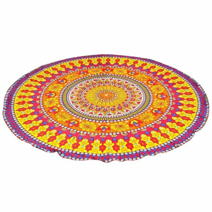 

KANCOOLD Sunbathe Beach Cover Up Tapestry Summer Boho Swimwear Bathing Round Polyester Large Blanket 2019