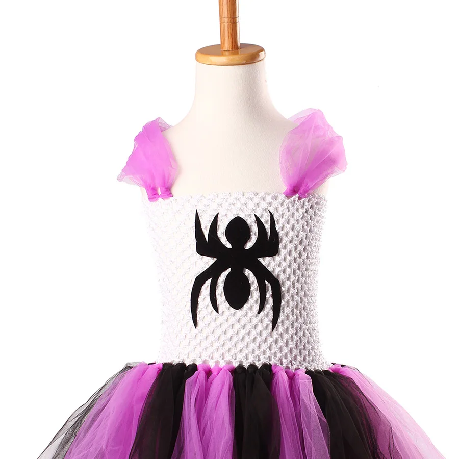 Kids Spider Pattern Tutu Dress Children Cosplay Halloween Christmas Costume Baby Girls (10)