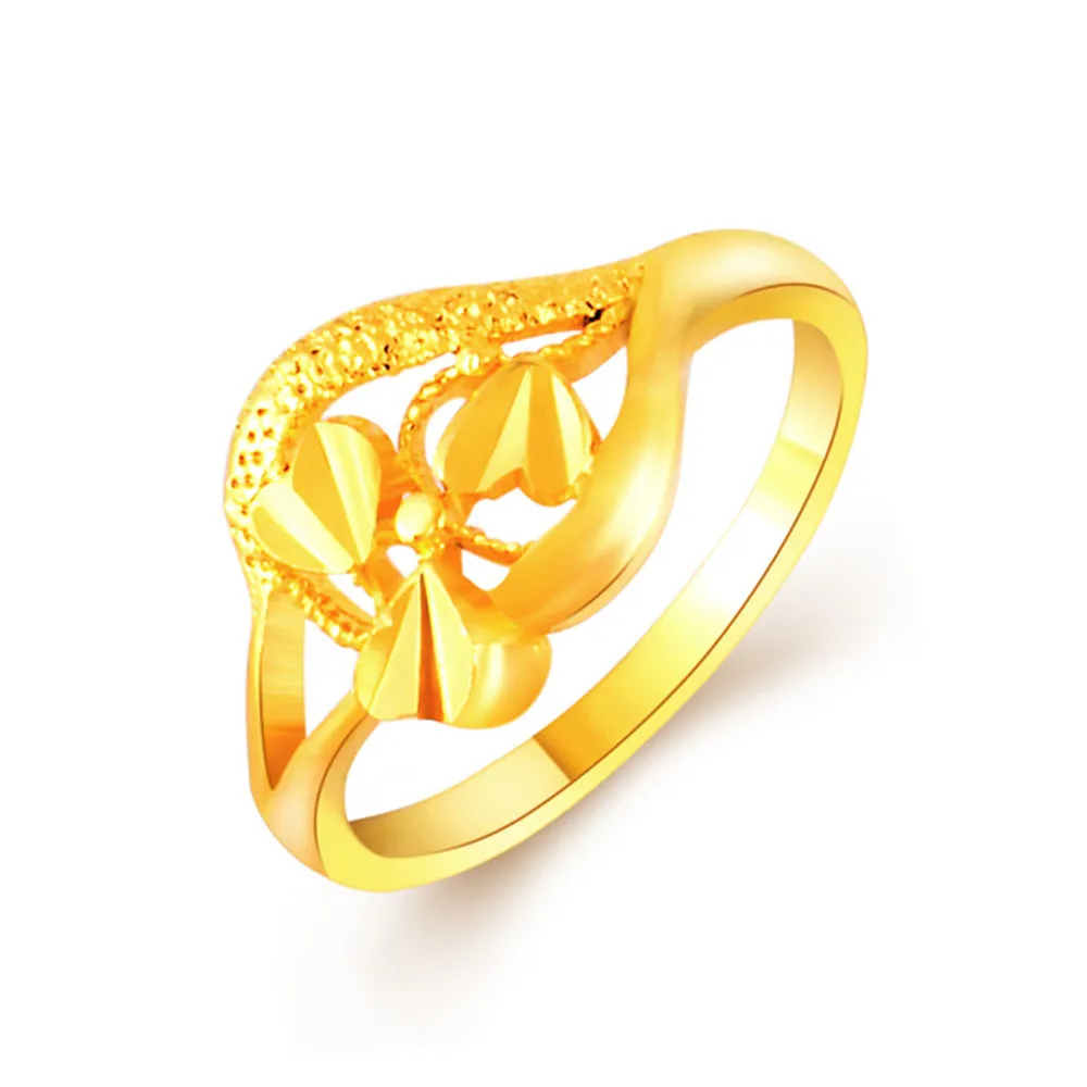 

Adjustable Ring Set Gold Color Irregular Three Tiny Heart Rings Gold Ring For Women 24k Flower Ring Custome Jewelry Charms Bague