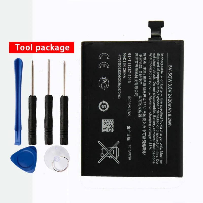 Original BV-5QW phone battery for Nokia Lumia 930 929 929+ BV5QW 2420mAh | Мобильные телефоны и аксессуары