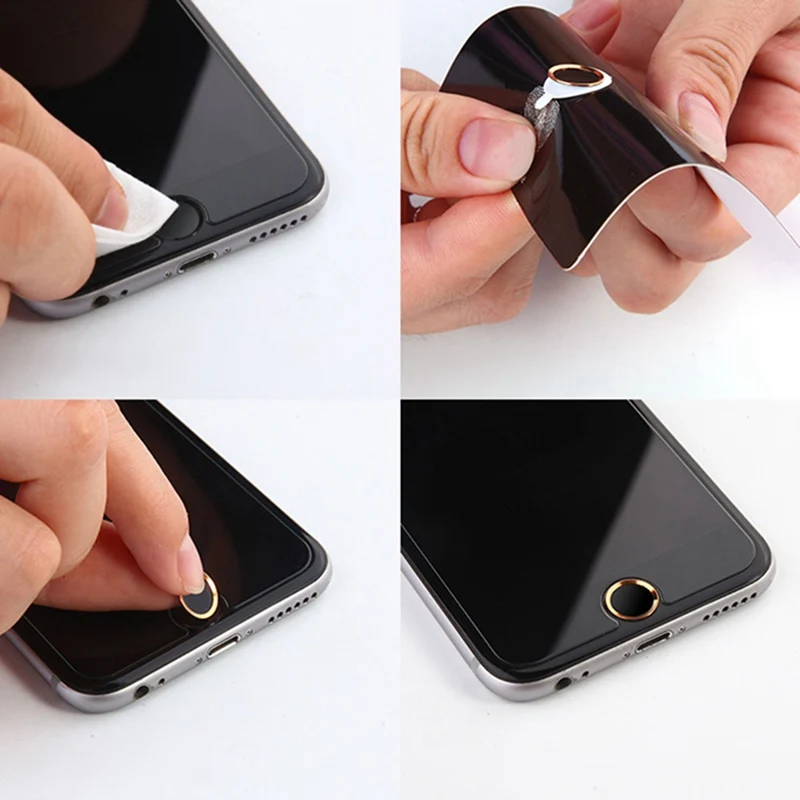 Роскошная домашняя кнопка наклейка защита для клавиатуры Keycap iPhone 5 S SE 6 6s 7 8 Plus X XS